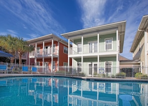 Outdoor pool, a heated pool - Club Wyndham Beach Street Cottages in Destin, FL! Just a few steps from beach! (Destin)