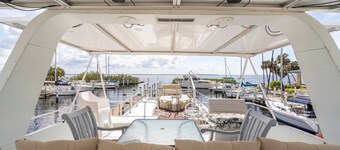 62' Yacht M/V Possibilities on wide Private Canal by RedAwning