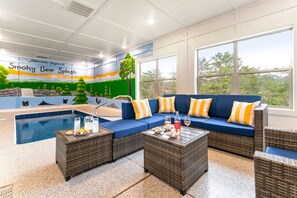 Indoor pool, a heated pool