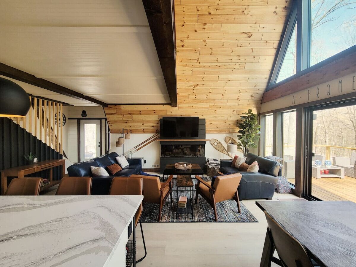Smart TV, fireplace, video games, books