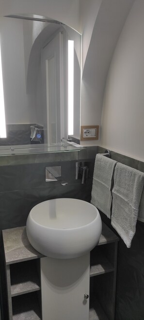 Dusche, Haartrockner, Bidet, Handtücher