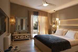 Design Apartment, 2 Bedrooms, Sea View | Cadar kapas Mesir, peralatan tempat tidur premium, busa memori