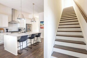 Fridge, microwave, oven, stovetop - 2 West End Homes • Patios • Perfect Group Stay (Nashville)