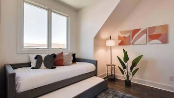 4 bedrooms, iron/ironing board, travel crib, WiFi