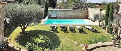 A heated pool