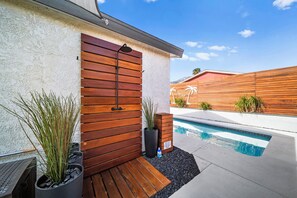 Outdoor pool, a heated pool
