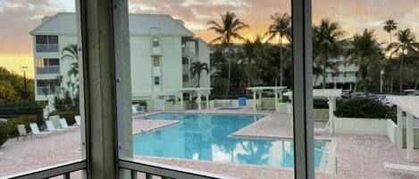 A heated pool