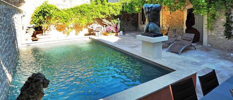 A heated pool