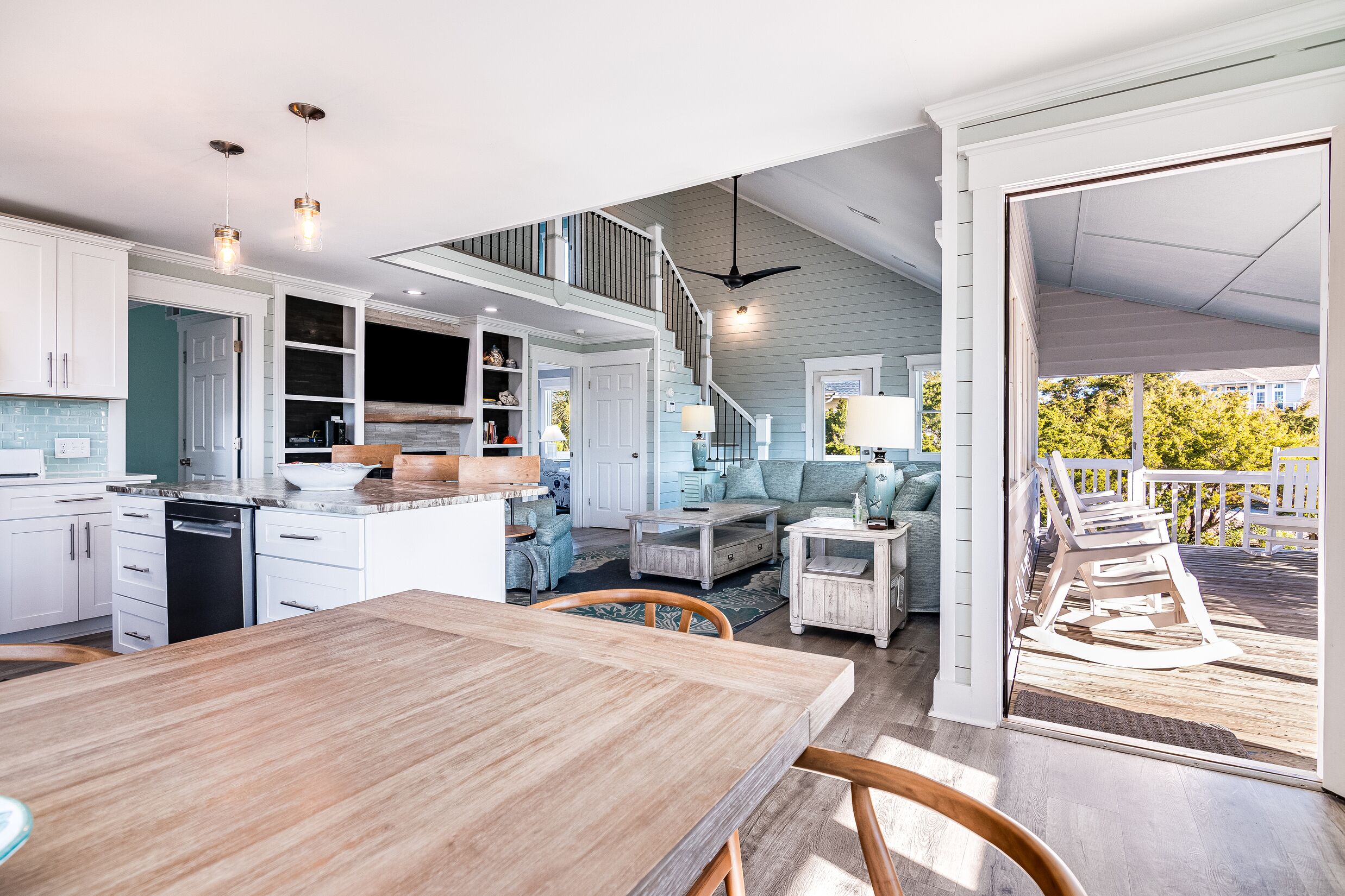 Fireplace, DVD player