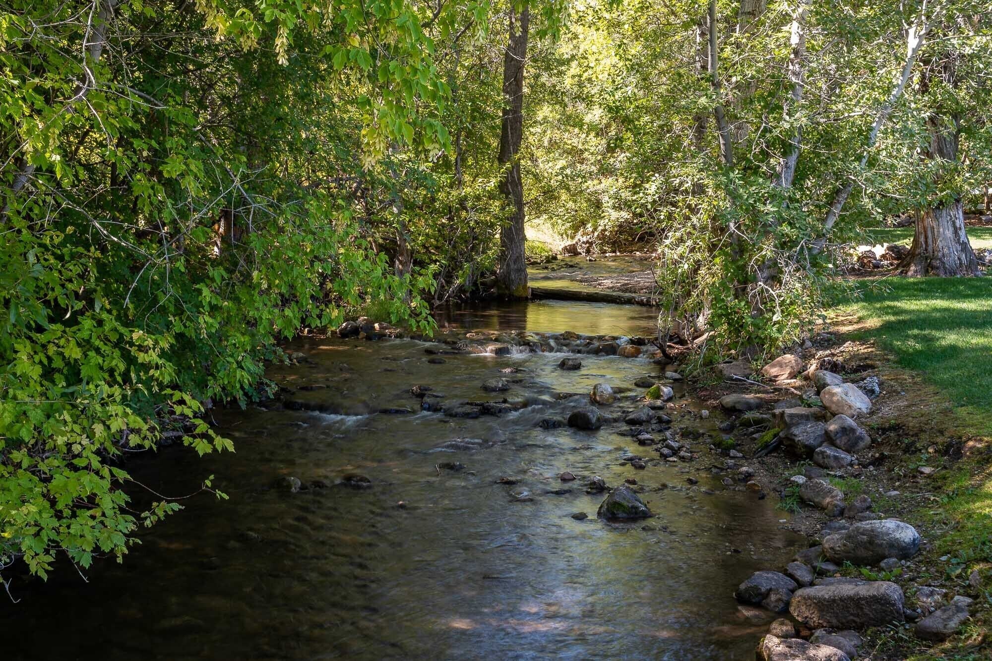 Bear Lake Streamside 3-bedroom home, sleeps 12, camping allowed, 1 acre, Max 40 