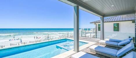 A heated pool