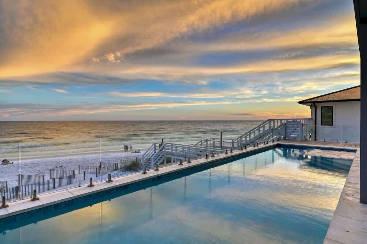 A heated pool