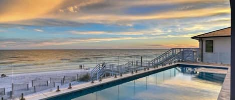 A heated pool