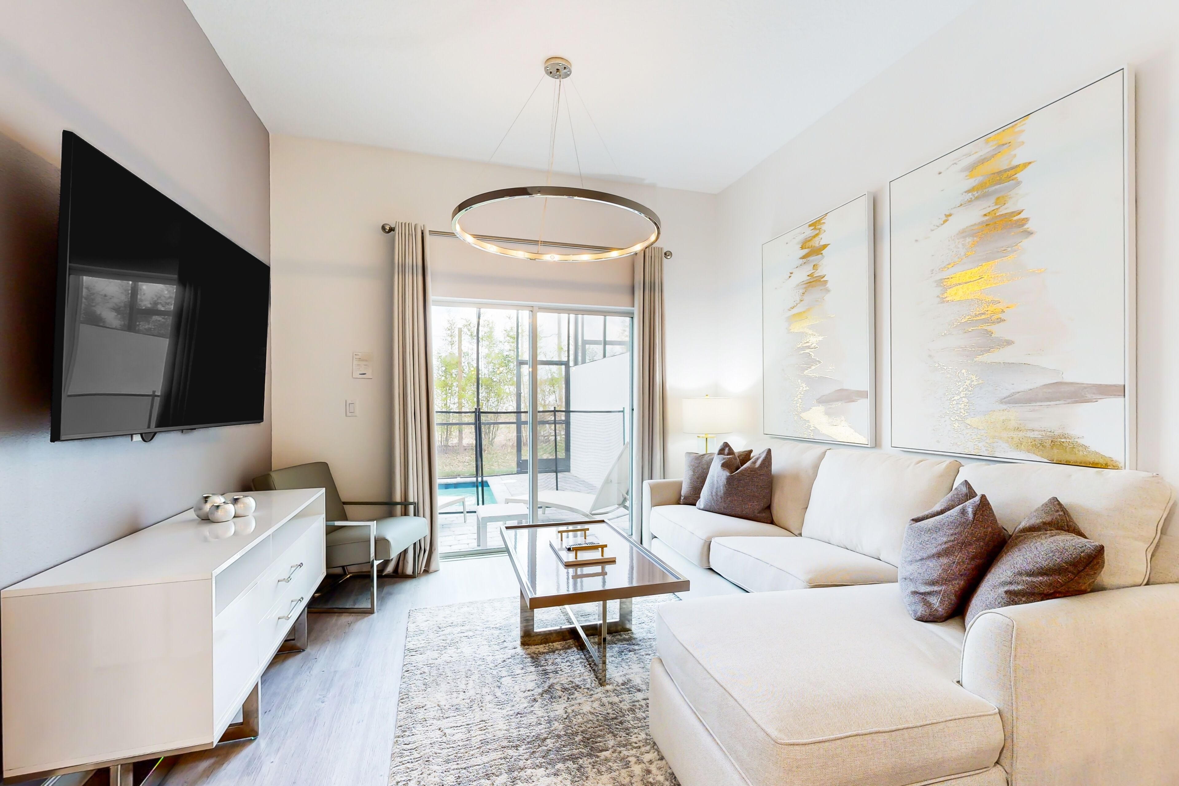 Contemporary townhouse with furnished lanai, amazing pool, washer/dryer