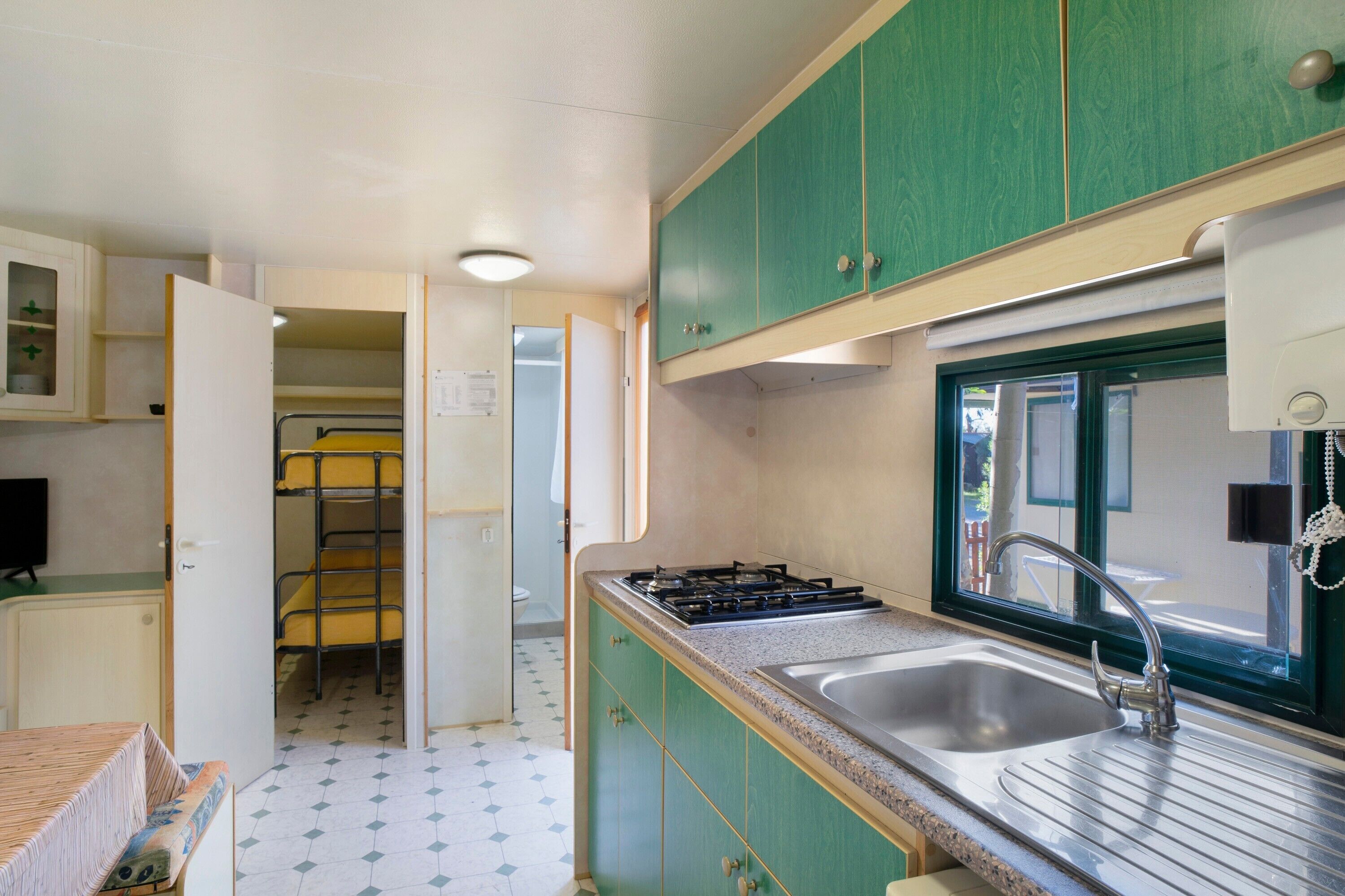 Fridge, stovetop, cookware/dishes/utensils