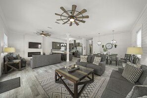 Smart TV, fireplace - Beaches and Dreams - Luxury Home with Views of the Ocean & Private Pool (Destin)