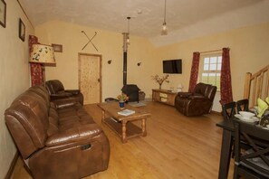 TV, caminetto, impianto stereo