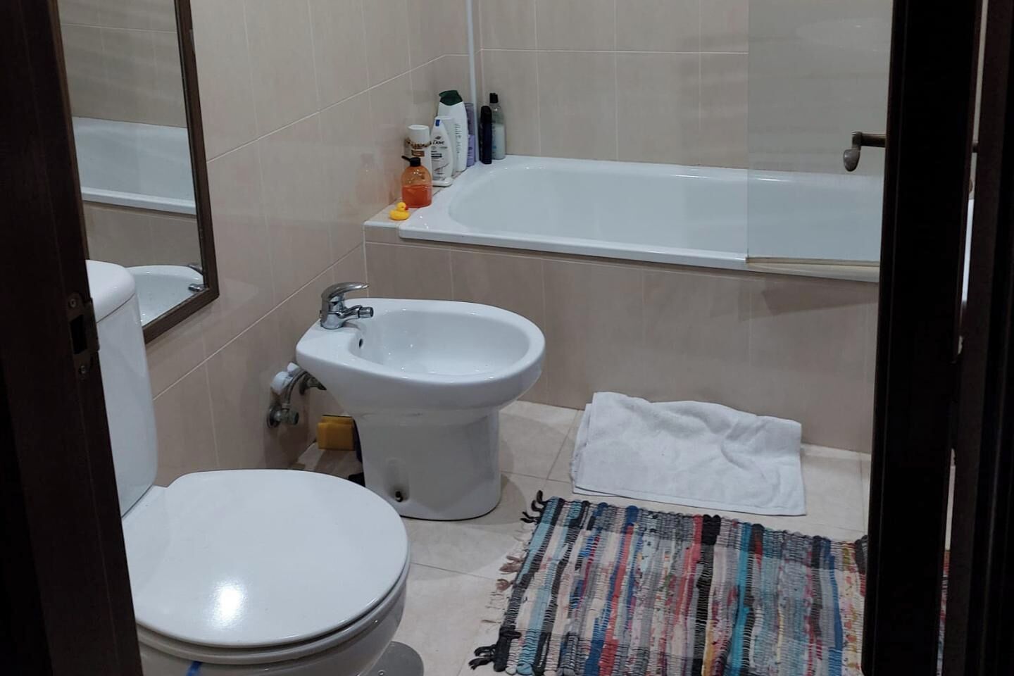 Ducha, secador de pelo y toallas