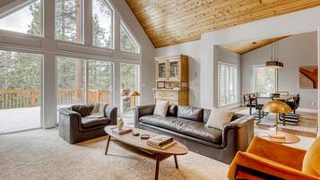 Televisión y chimenea