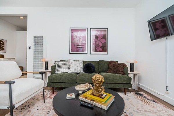 Our living room is a unique blend of style and relaxation!