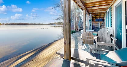 Stunning lakefront home with kayaks, games, & amazing deck views - dog-friendly