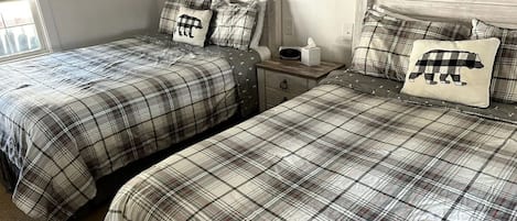 2 bedrooms, bed sheets