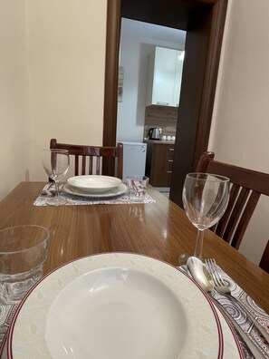 Comfort Apartment, Non Smoking, Kitchen | Living area | Flat-screen TV