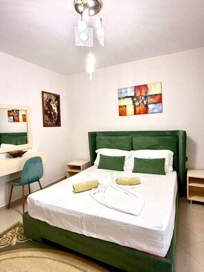 Comfort Apartment, Non Smoking, Kitchen | Living area | Flat-screen TV - Peace Apartments (Durrës)