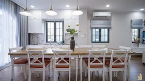Panoramic Villa, Sea View | Private kitchen | Fridge, stovetop, rice cooker, cookware/dishes/utensils - JB. Nguyen Villa NovaWorld Phan Thiet (Phan Thiet)