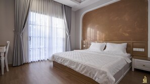 พาโรนามิกวิลล่า, วิวทะเล | เครื่องนอนระดับพรีเมียม, ผ้านวมขนเป็ด, เตียงเมมโมรีโฟม