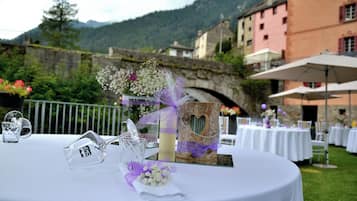 Outdoor wedding area