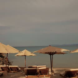 On the beach, free beach shuttle, free beach cabanas, sun loungers