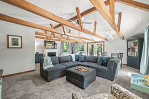 Smart TV, fireplace, video games, books