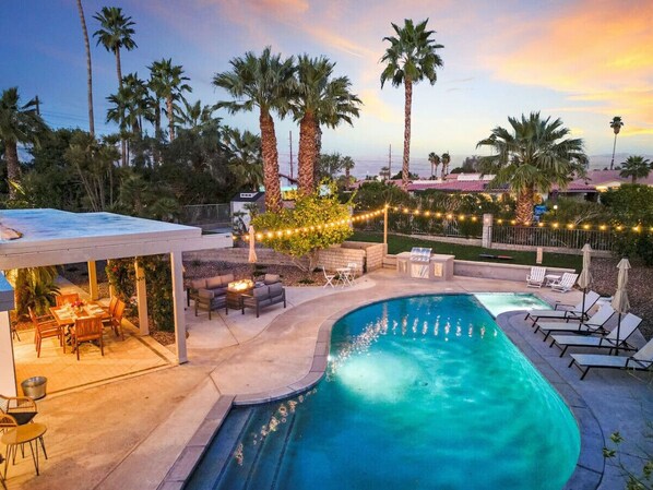 A heated pool
