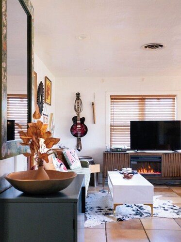 Art & Music-Inspired Getaway with Heated Pool + Lush Yard in Central Phx