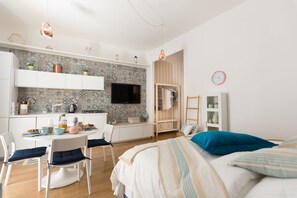 1 bedroom, desk, soundproofing, iron/ironing board