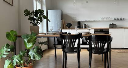 Lichtdurchflutete offene Wohnung, hochwertige Einrichtung, tolles Bad und Balkon