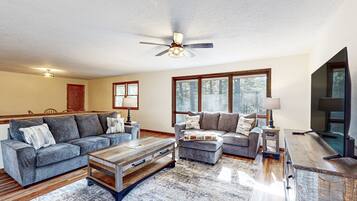 Télévision, cheminée