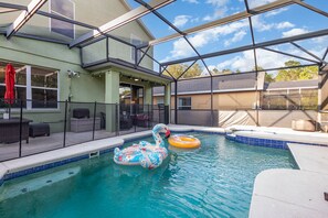 Outdoor pool, a heated pool