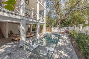 Pool - Updated Family Home, Steps to Beach, Private Heated Pool (Saint Simons Island)