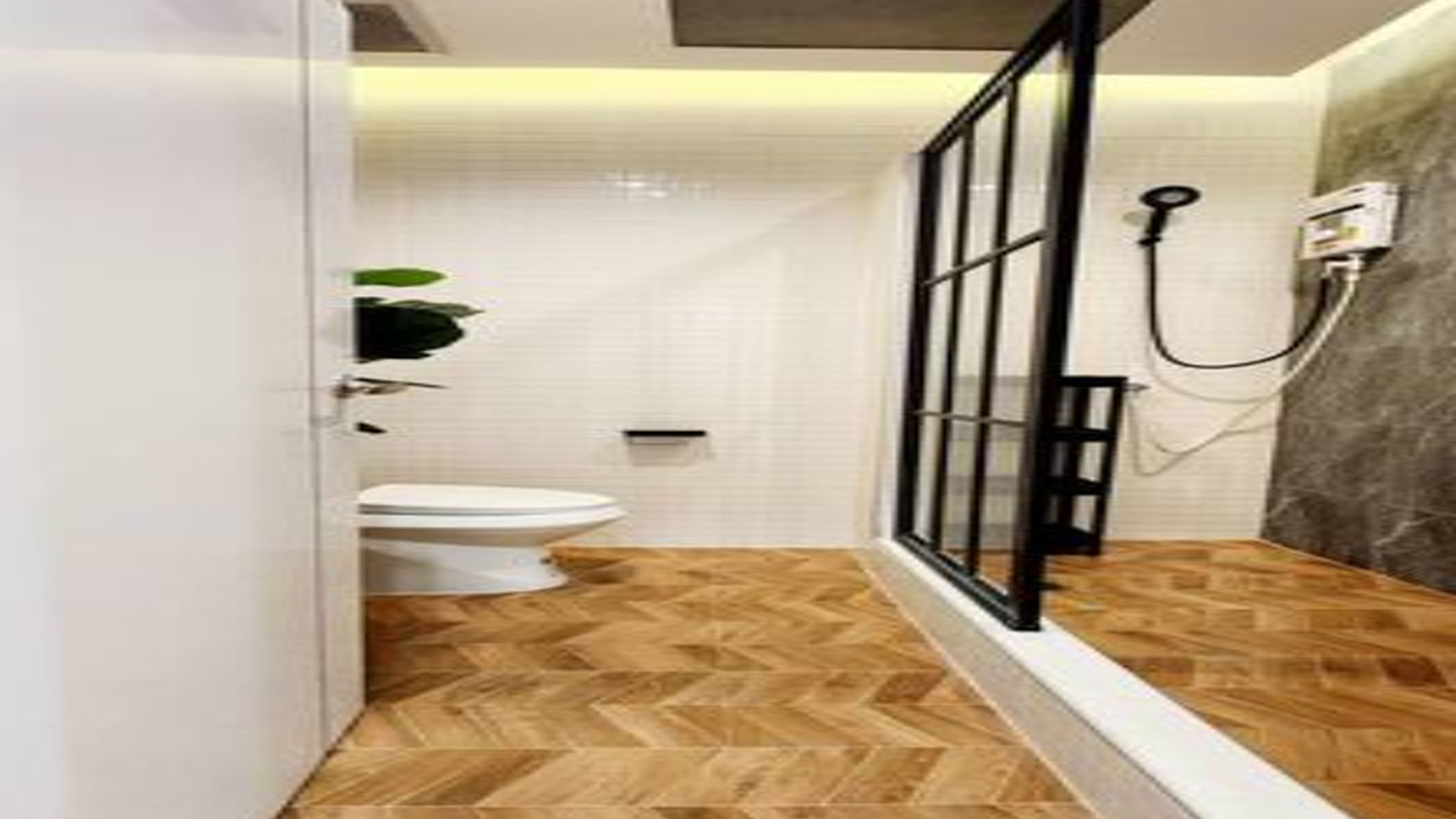 Hair dryer, bidet, towels, soap