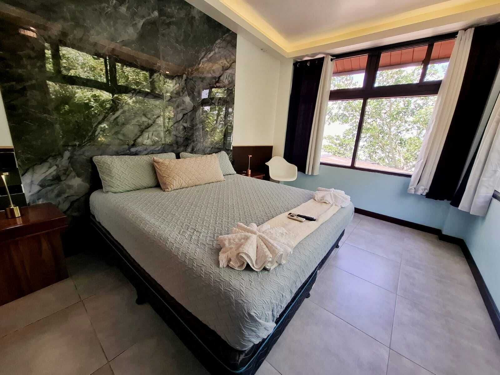 Premium bedding, down comforters, individually decorated