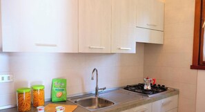 Fridge, microwave, stovetop, dishwasher