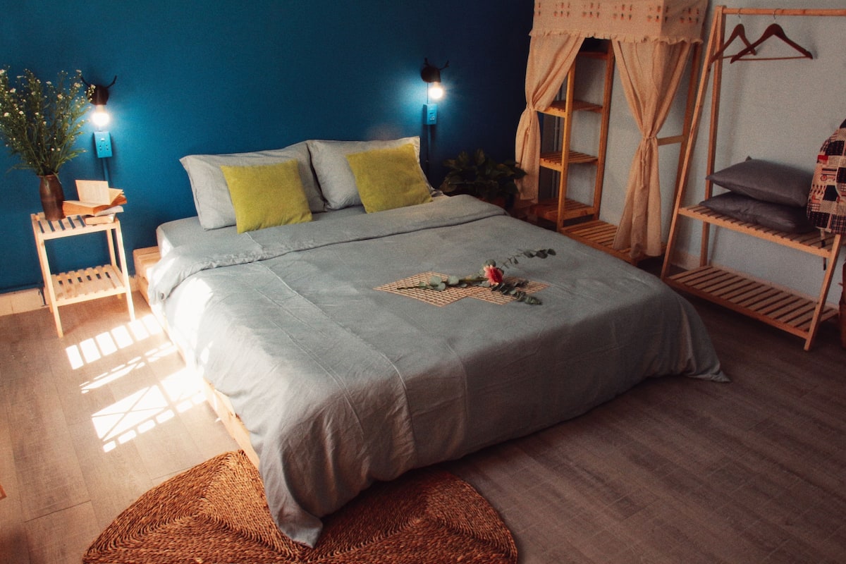 Comfort Double Room | Premium bedding, desk, laptop workspace, blackout curtains