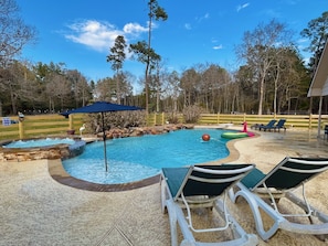 Outdoor pool - Country Getaway Magnolia Forest Home in 10 Acre Lot (Magnolia)