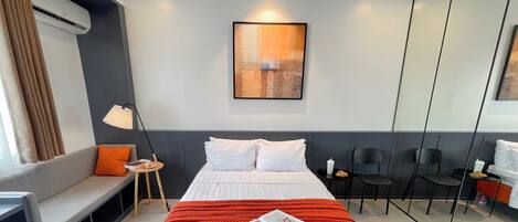 Chambre Double Junior | Fer et planche à repasser, Wi-Fi gratuit, draps fournis