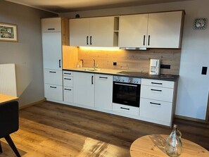 Fridge, oven, stovetop, dishwasher