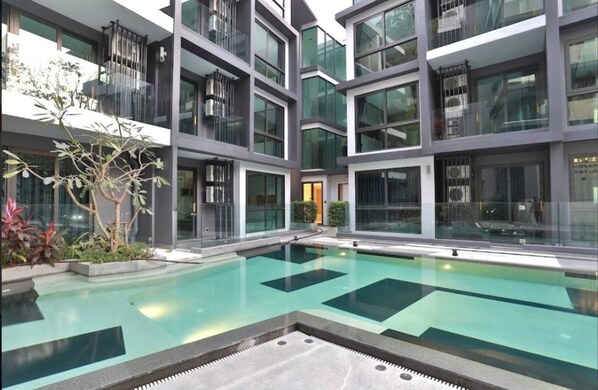 Apartment, 1 Schlafzimmer, barrierefrei, Balkon | Pool