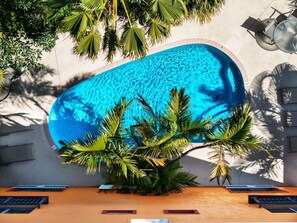 Outdoor pool, a heated pool