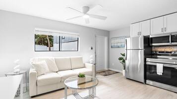 Smart TV, books, video library, stereo